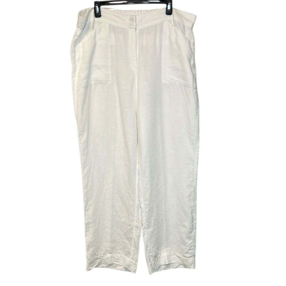 Chico's 100% Linen White Pants Size 16